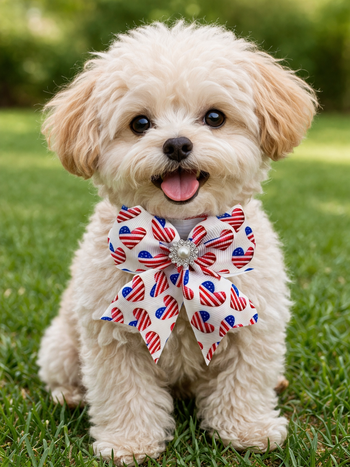 4th of July Patriotic Dog & Cat Bow Tie Collar
