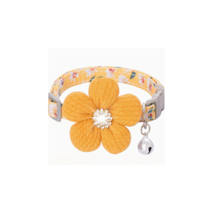 Floral Collar with 3D Flower Charm & Bell
