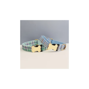 Personalized High-Quality Fabric Checkered Collars